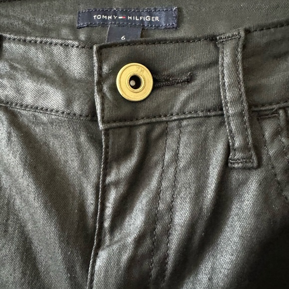Tommy Hilfiger Faux Leather Jeans, 6 Black, NWOT - Picture 8 of 10
